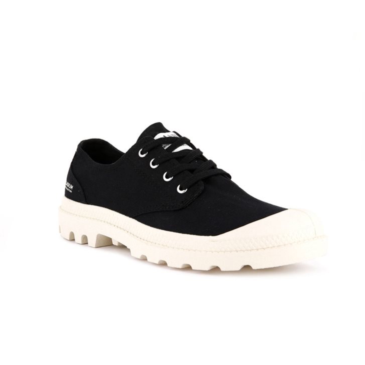 Palladium Pampa OX Organic II Women's Oxfords Shoes Black | UK I768-QOR